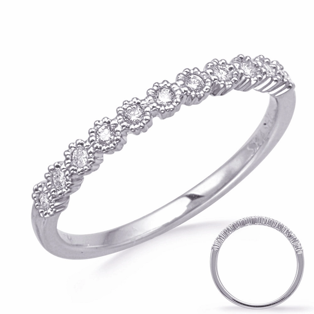 0.13 ctw. WHITE GOLD STACKABLE BAND D4743WG