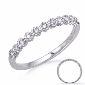 0.13 ctw. WHITE GOLD STACKABLE BAND D4743WG