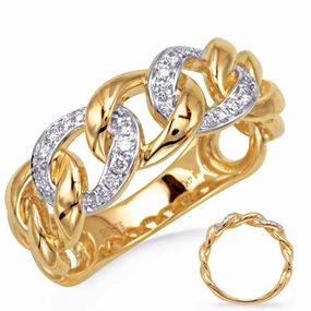 0.19 ctw. YELLOW GOLD DIAMOND RING D4798YG