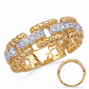 0.21 ctw. YELLOW GOLD DIAMOND RING D4818YG
