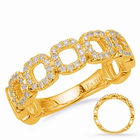 0.23 ctw. YELLOW GOLD DIAMOND FASHION RING D4683YG