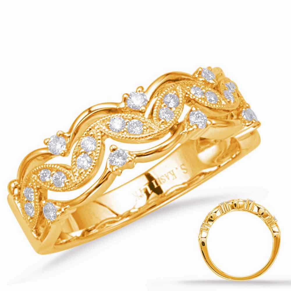 0.26 ctw. YELLOW GOLD DIAMOND FASHION RING D4642YG