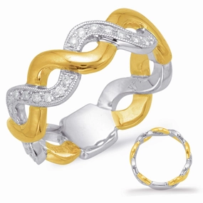 0.27 ctw. YELLOW & WHITE GOLD DIAMOND FASHION RING D4595YW