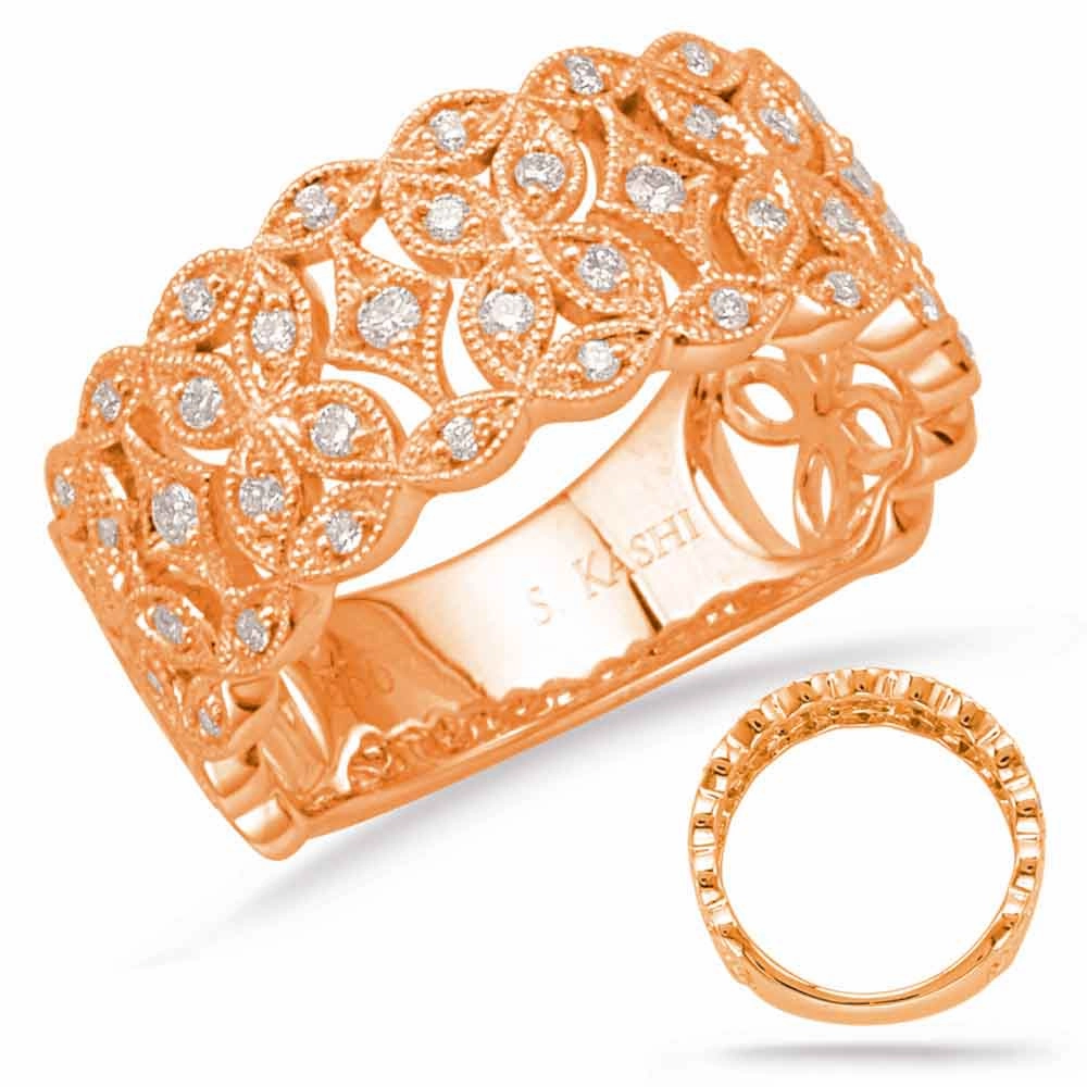 0.28 ctw. ROSE GOLD DIAMOND FASHION RING D4647RG