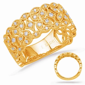 0.28 ctw. YELLOW GOLD DIAMOND FASHION RING D4647YG