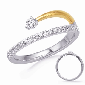 0.30 ctw. WHITE & YELLOW GOLD DIAMOND RING D4788YW
