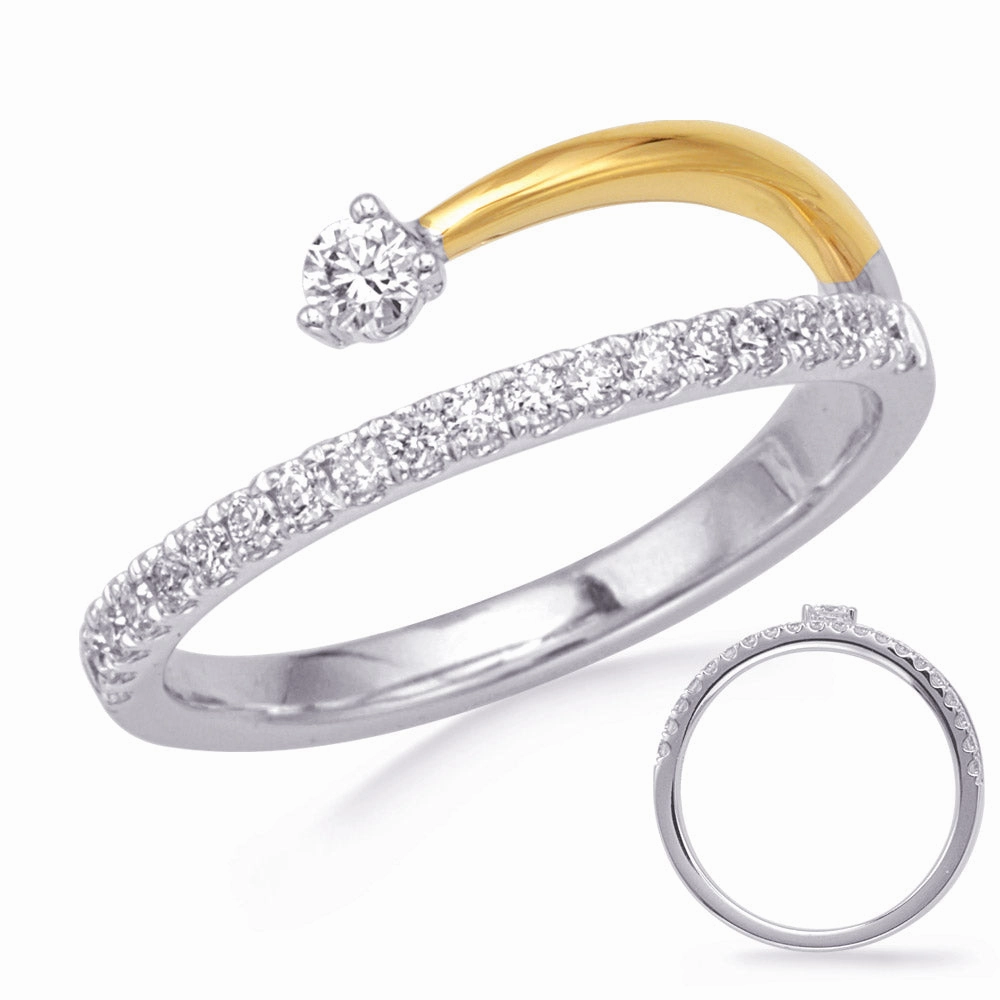 0.30 ctw. WHITE & YELLOW GOLD DIAMOND RING D4788YW