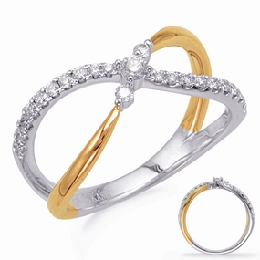 0.30 ctw. YELLOW & WHITE GOLD DIAMOND FASHION RING D4737YW