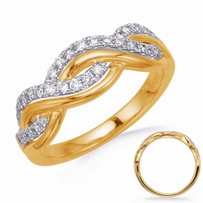 0.31 ctw. YELLOW & WHITE GOLD DIAMOND FASHION RING D4708YW