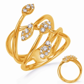 0.31 ctw. YELLOW GOLD DIAMOND FASHION RING D4762YG