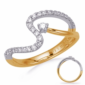 0.32 ctw. WHITE & YELLOW GOLD DIAMOND RING D4777YW