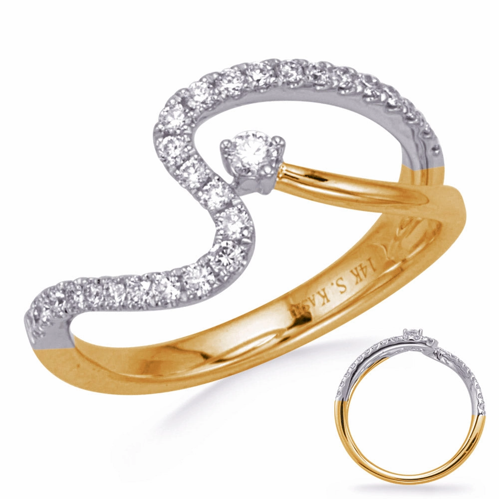 0.32 ctw. WHITE & YELLOW GOLD DIAMOND RING D4777YW
