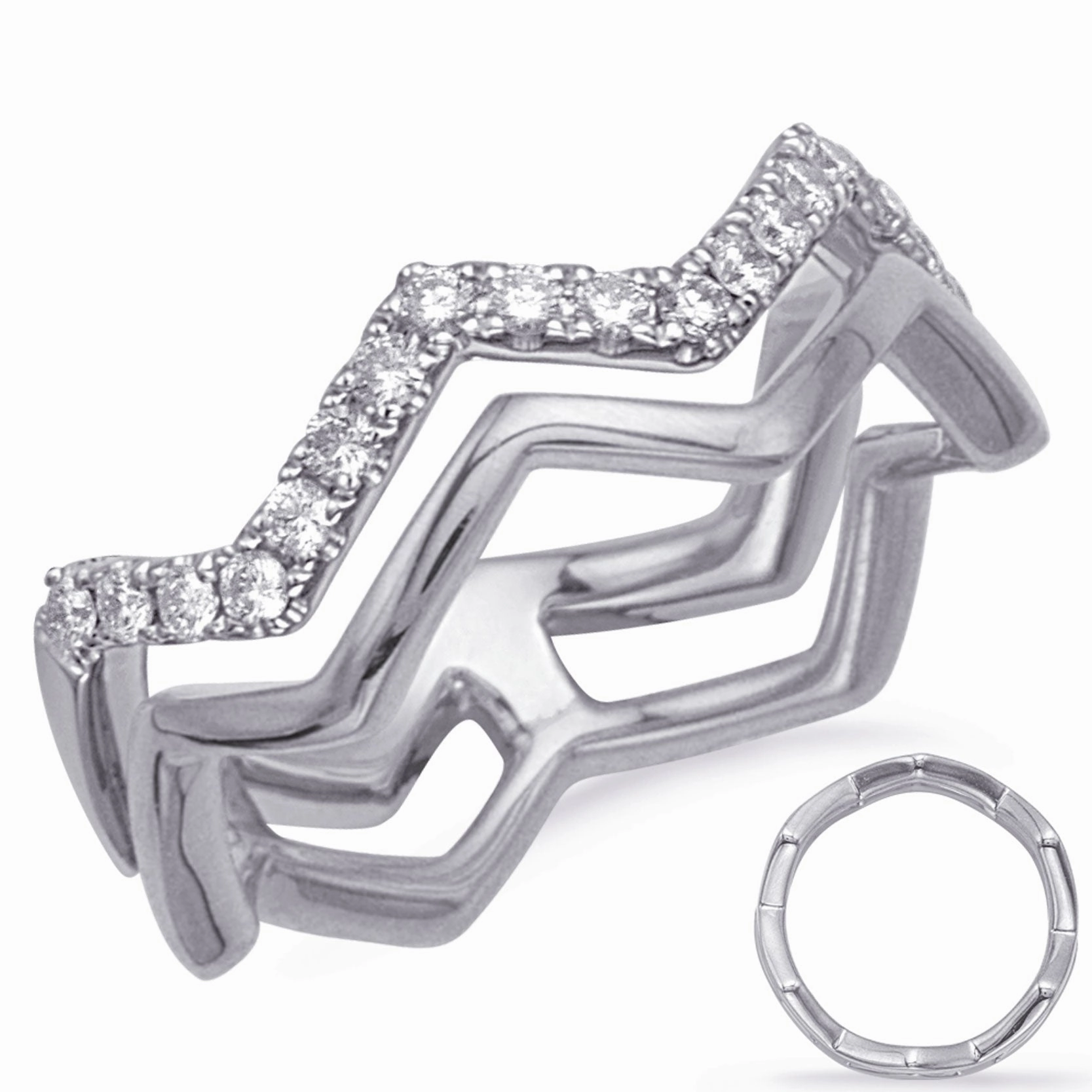 0.32 ctw. WHITE GOLD DIAMOND FASHION RING D4725WG