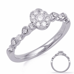 0.32 ctw. WHITE GOLD DIAMOND FASHION RING D4738WG