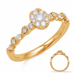 0.32 ctw. YELLOW GOLD DIAMOND FASHION RING D4738YG