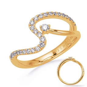 0.32 ctw. YELLOW GOLD DIAMOND RING D4777YG