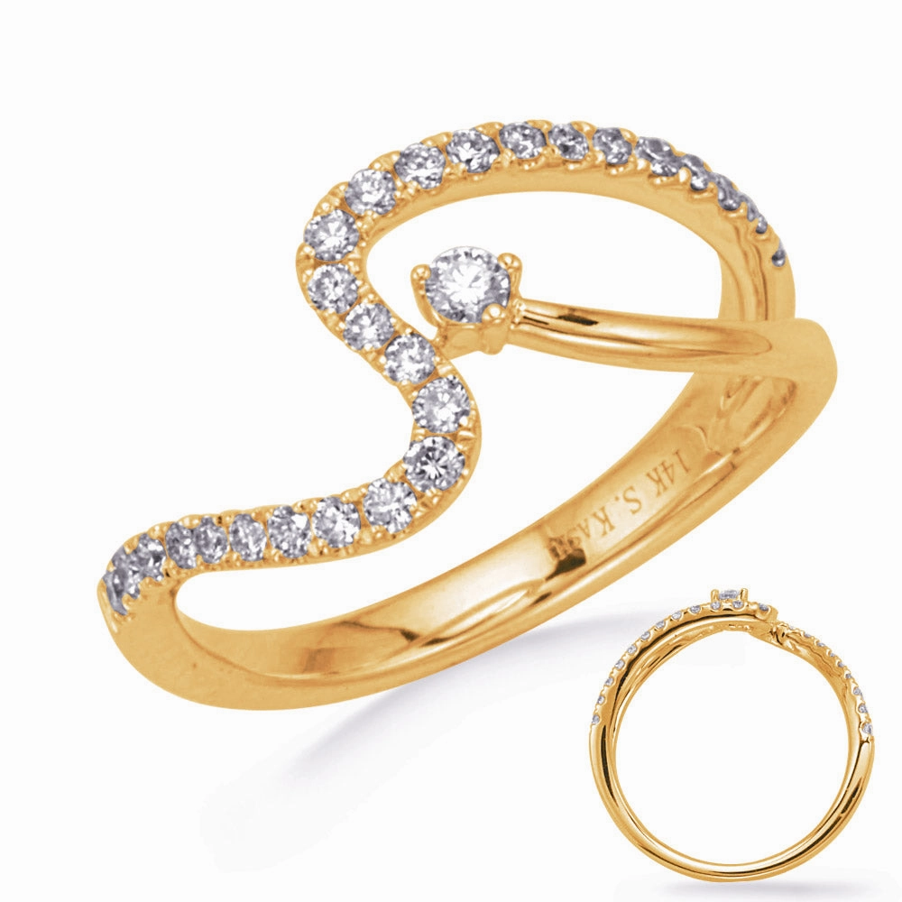 0.32 ctw. YELLOW GOLD DIAMOND RING D4777YG