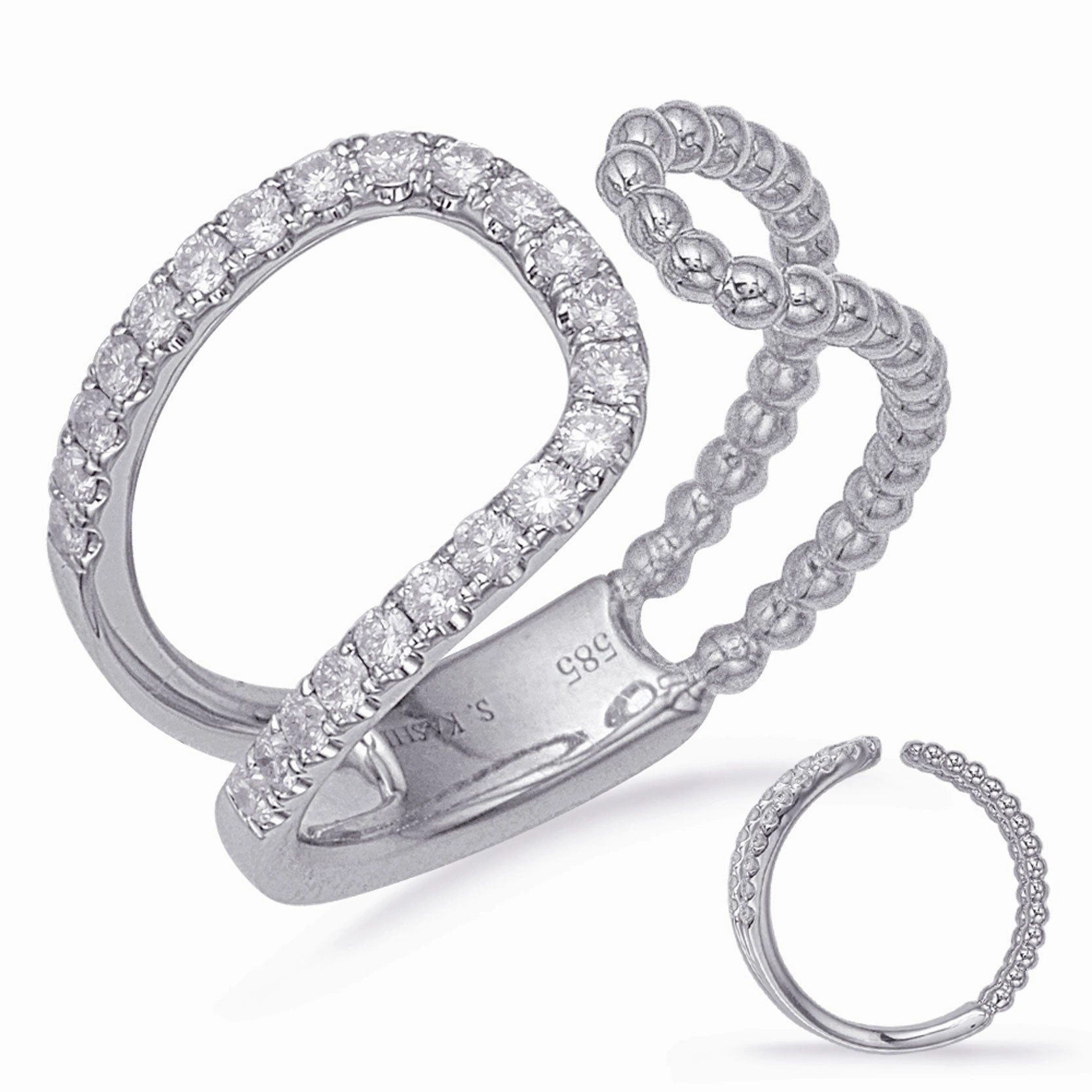0.33 ctw. WHITE GOLD DIAMOND FASHION RING D4724WG
