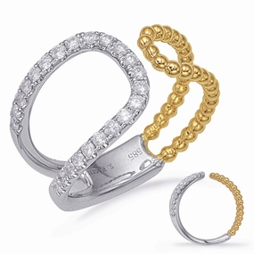 0.33 ctw. YELLOW & WHITE GOLD DIAMOND FASHION RING D4724YW