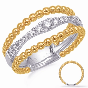 0.33 ctw. YELLOW & WHITE GOLD DIAMOND FASHION RING D4739YW