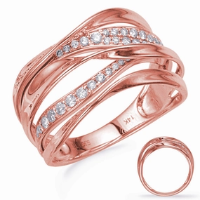 0.34 ctw. ROSE GOLD DIAMOND FASHION RING D4483RG