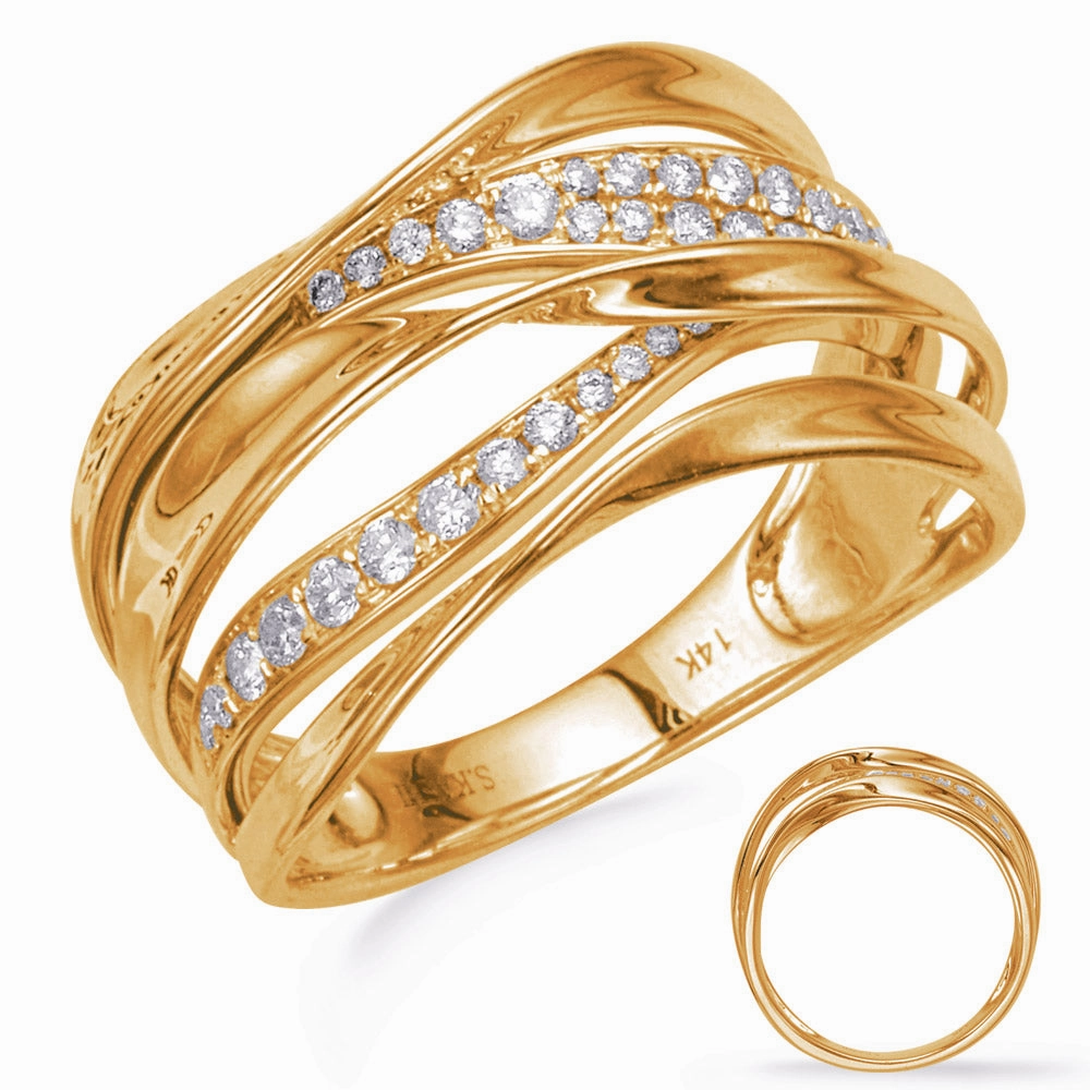 0.34 ctw. YELLOW GOLD DIAMOND FASHION RING D4483YG