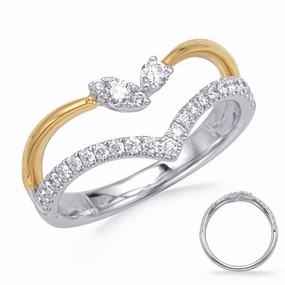 0.35 ctw. WHITE & YELLOW GOLD DIAMOND RING D4786YW