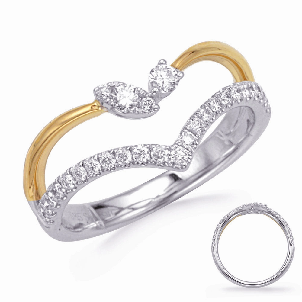 0.35 ctw. WHITE & YELLOW GOLD DIAMOND RING D4786YW