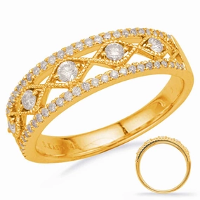 0.36 ctw. YELLOW GOLD DIAMOND FASHION RING D4696YG