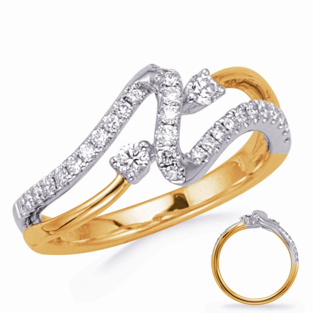 0.38 ctw. WHITE & YELLOW GOLD DIAMOND RING D4775YW