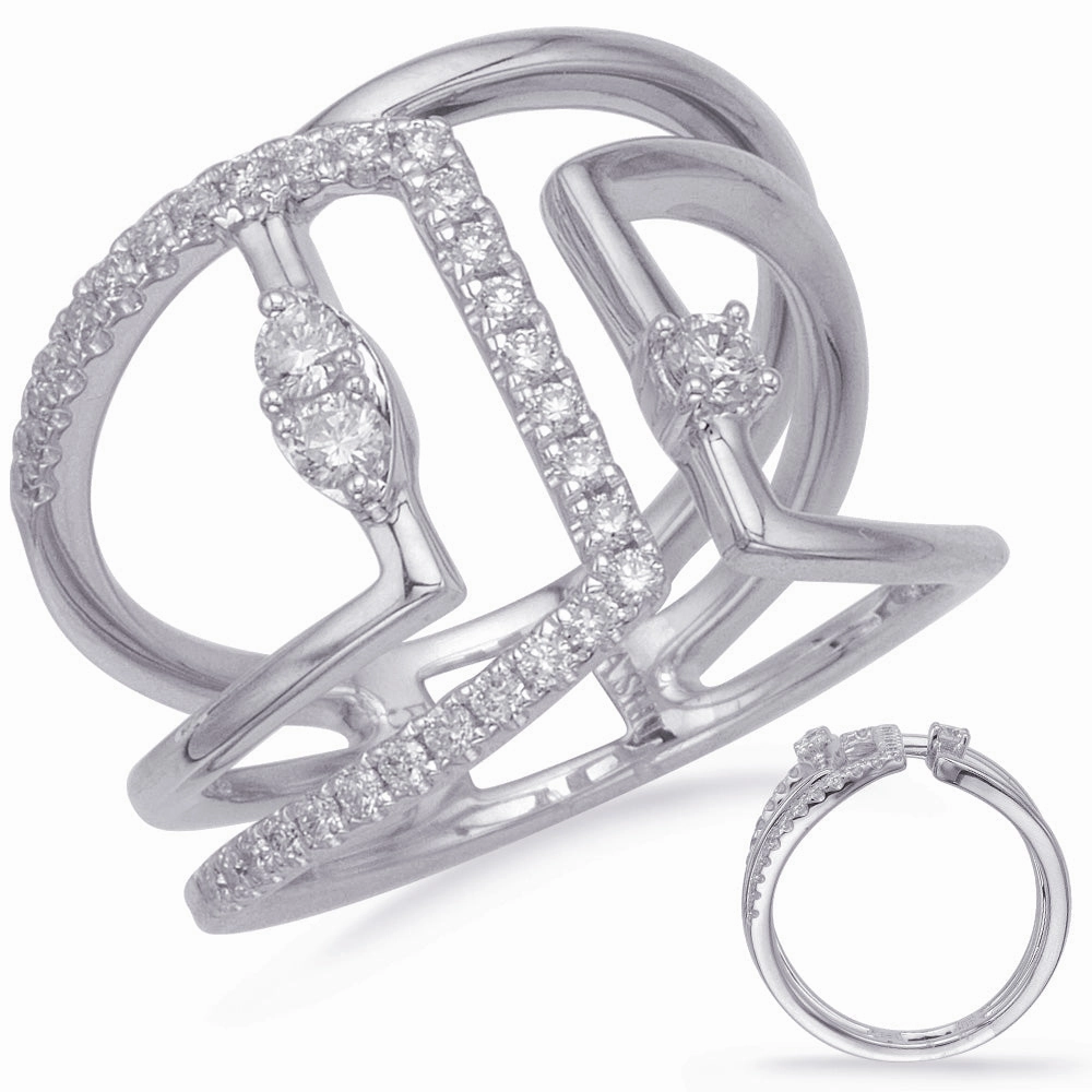 0.38 ctw. WHITE GOLD DIAMOND FASHION RING D4687WG