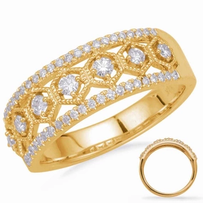 0.38 ctw. YELLOW GOLD DIAMOND FASHION RING D4697YG