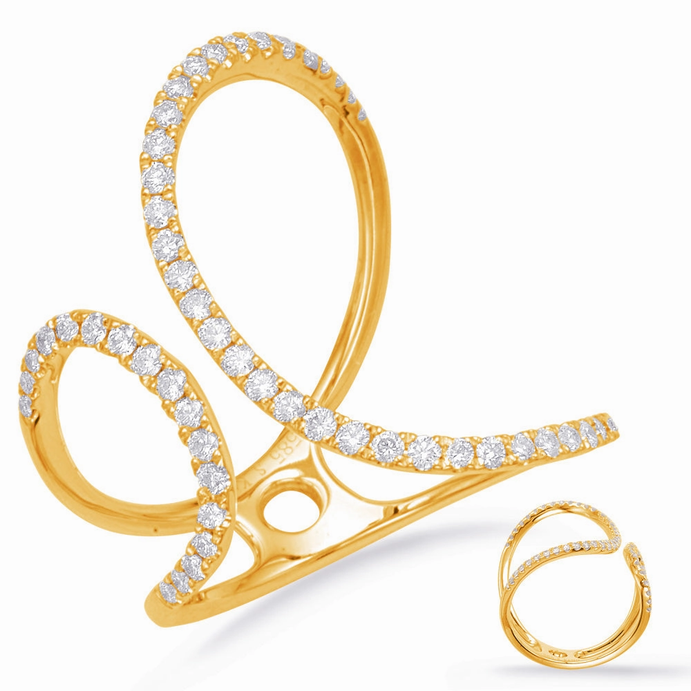 0.39 ctw. YELLOW GOLD DIAMOND FASHION RING D4664YG