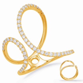 0.39 ctw. YELLOW GOLD DIAMOND FASHION RING D4664YG