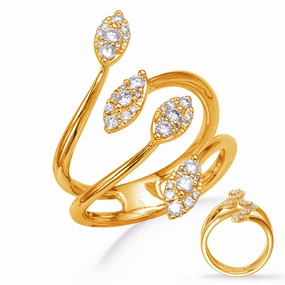 0.41 ctw. YELLOW GOLD DIAMOND FASHION RING D4761YG