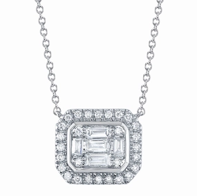 0.41CT DIAMOND BAGUETTE NECKLACE