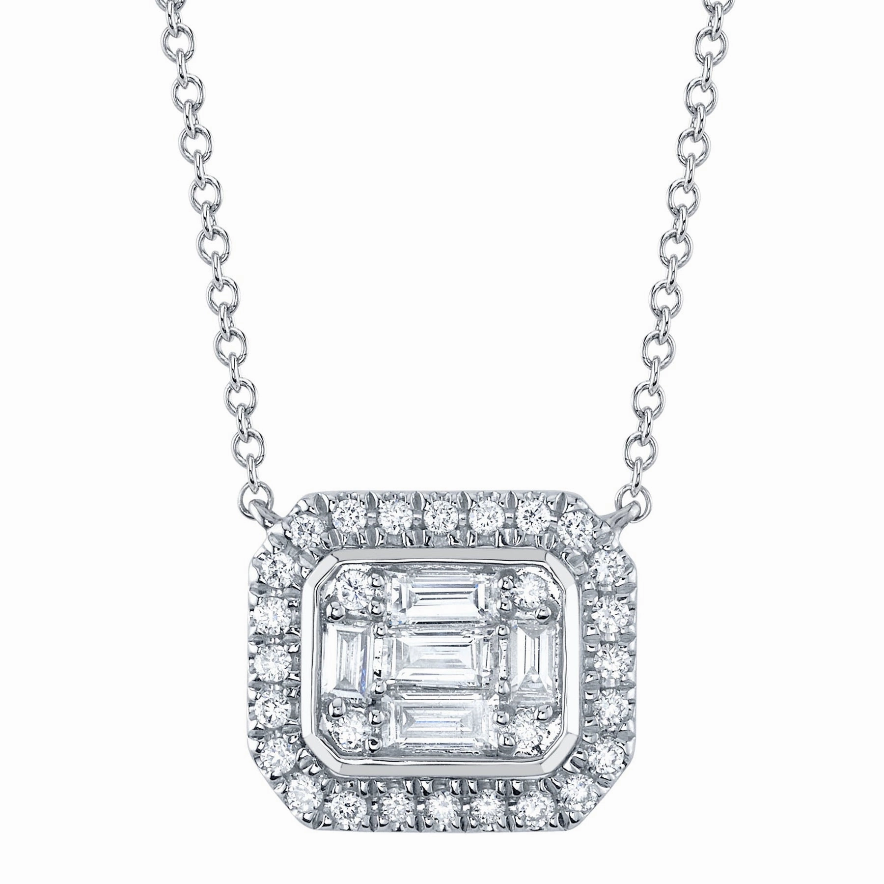 0.41CT DIAMOND BAGUETTE NECKLACE