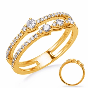 0.42 ctw. YELLOW GOLD DIAMOND FASHION RING D4752YG