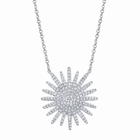 0.43CT DIAMOND STARBURST NECKLACE