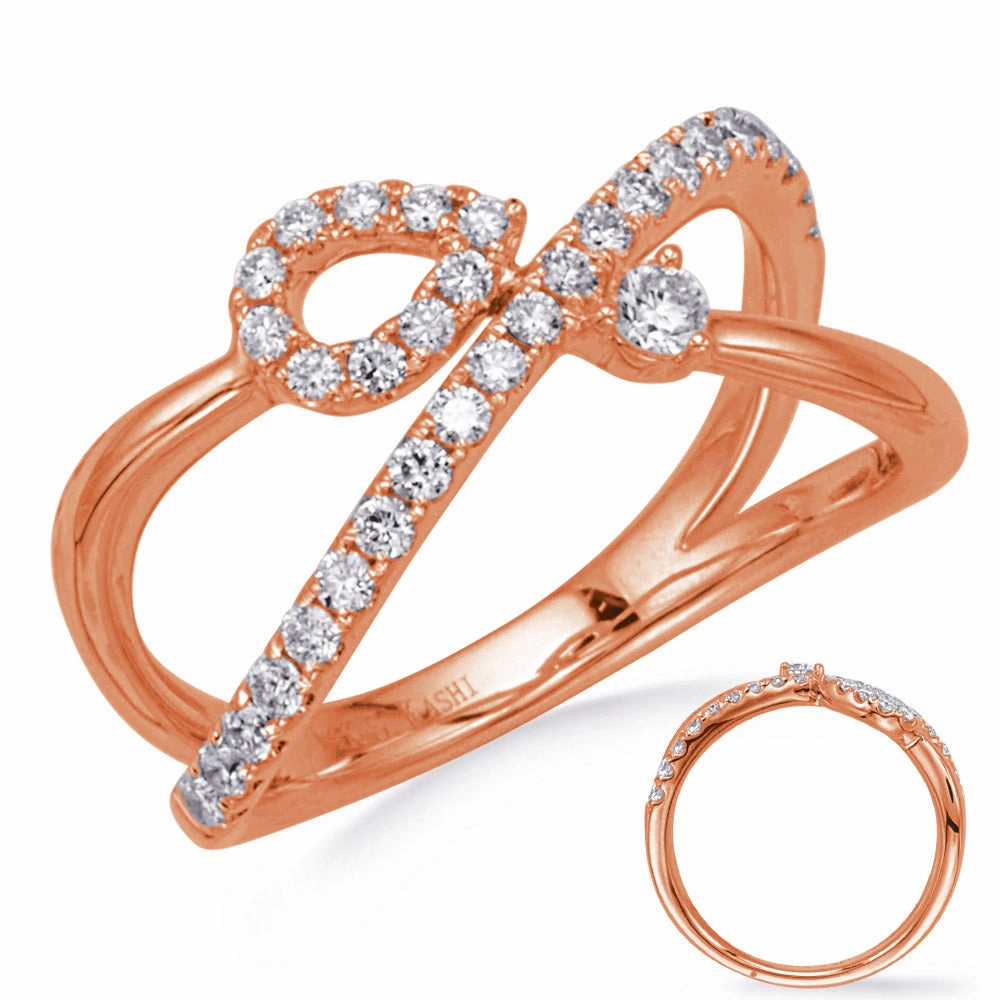 0.44 ctw. ROSE GOLD DIAMOND RING D4776RG
