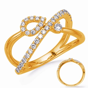 0.44 ctw. YELLOW GOLD DIAMOND RING D4776YG