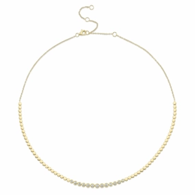 0.46CT DIAMOND BEZEL NECKLACE