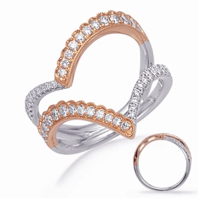 0.47 ctw. ROSE & WHITE GOLD DIAMOND FASHION RING D4756RW