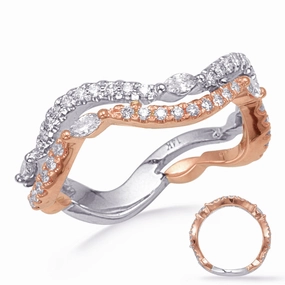 0.47 ctw. ROSE & WHITE GOLD DIAMOND FASHION RING D4760RW