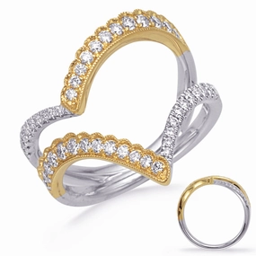 0.47 ctw. YELLOW & WHITE GOLD DIAMOND FASHION RING D4756YW