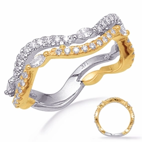 0.47 ctw. YELLOW & WHITE GOLD DIAMOND FASHION RING D4760YW