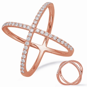 0.48 ctw. ROSE GOLD DIAMOND FASHION RING D4671RG