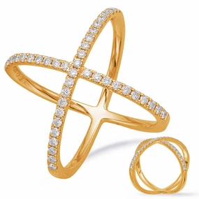 0.48 ctw. YELLOW GOLD DIAMOND FASHION RING D4671YG