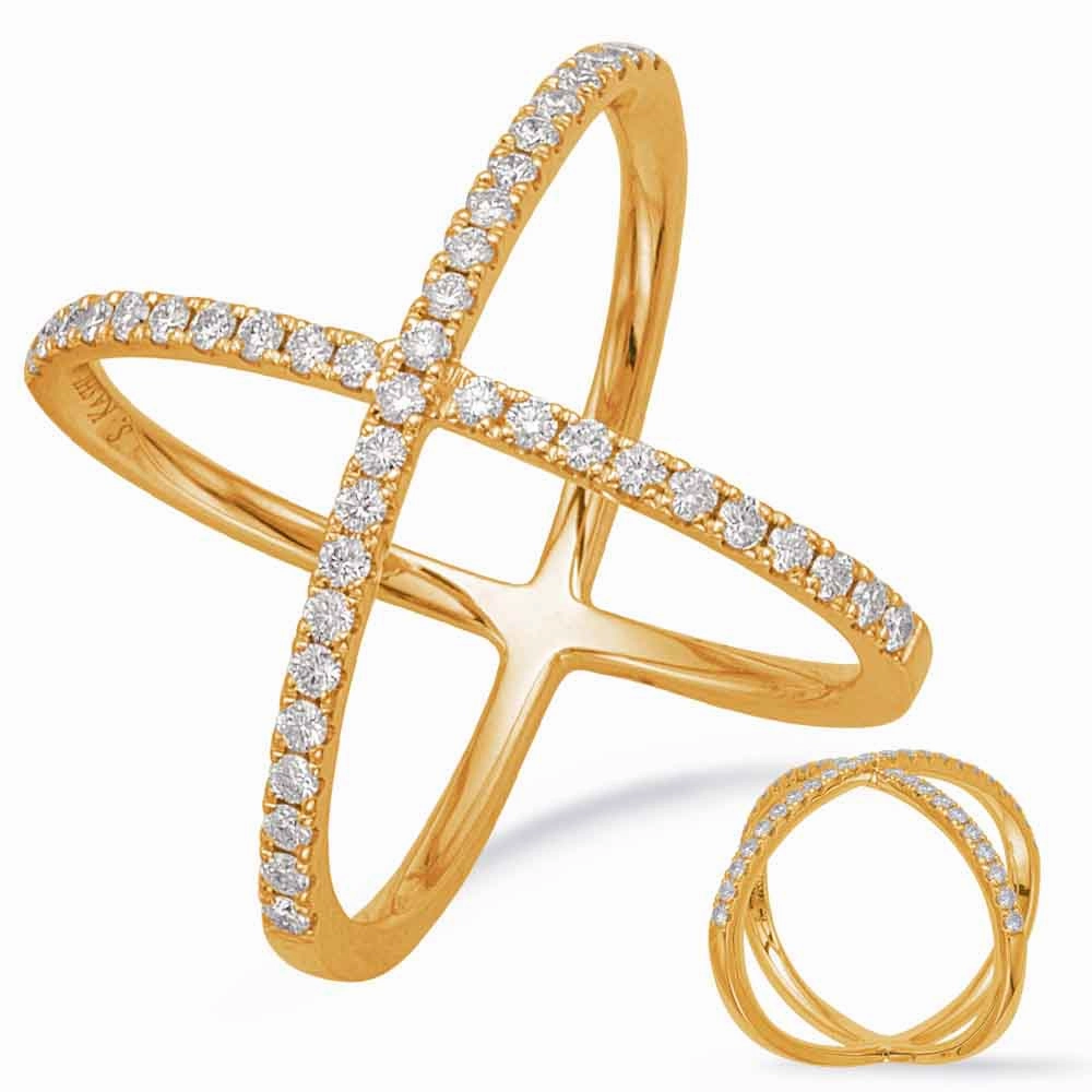 0.48 ctw. YELLOW GOLD DIAMOND FASHION RING D4671YG