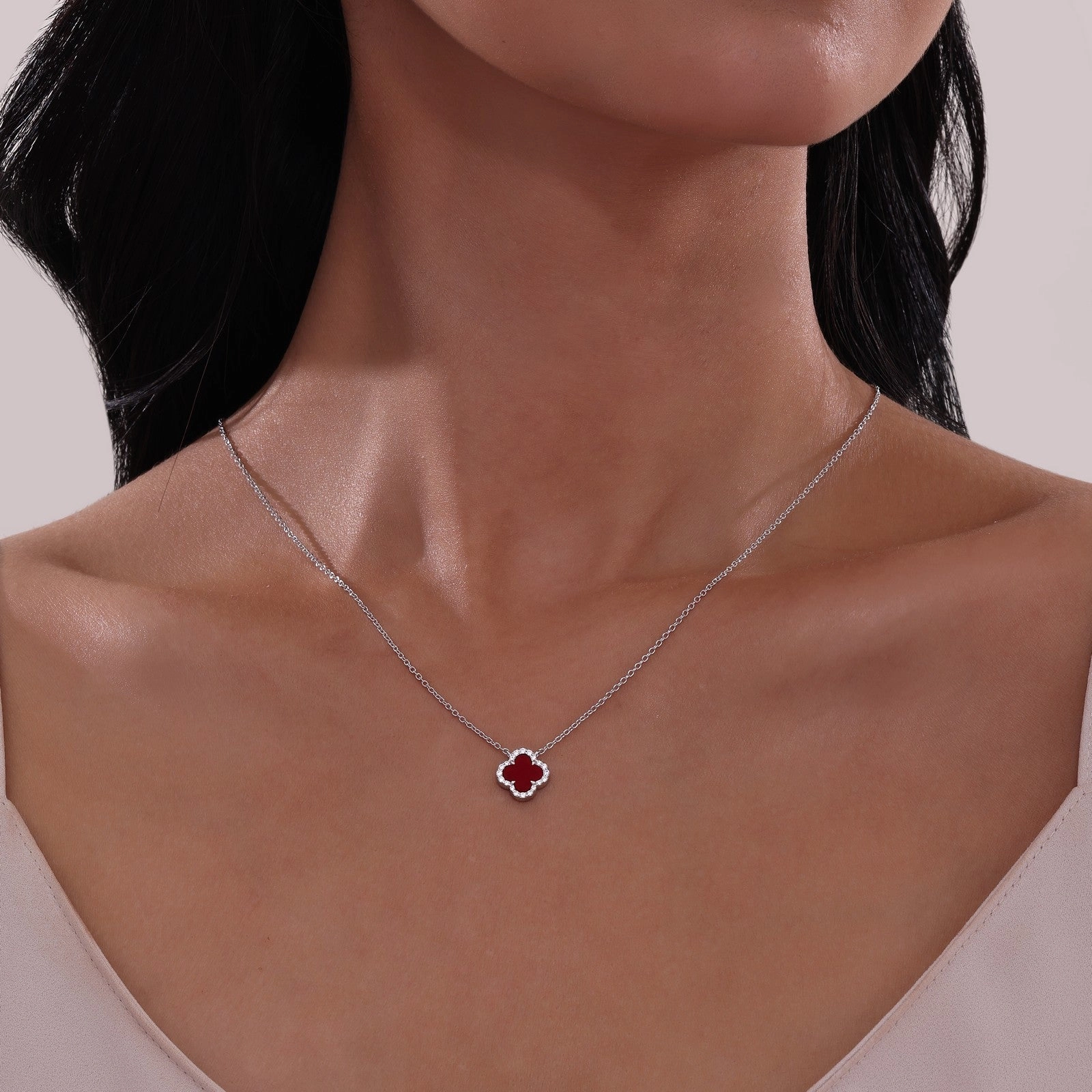 0.49 CTW Halo Necklace N0334AGP20